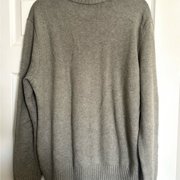 Polo Ralph Lauren Gray 1/4 Button Knit Long Sleeve Sweater Mens Large - Picture 9 of 9